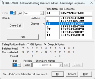 Calls Editor