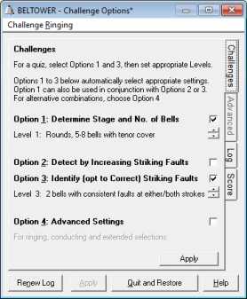Listening Challenge Options