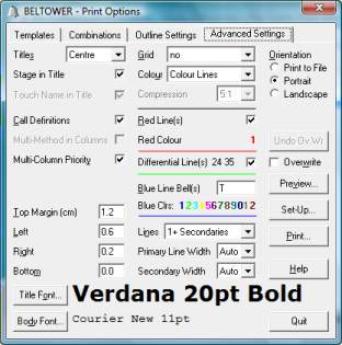 Print Options: Advanced